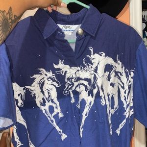 Southwestern Vintage Cropped Button up